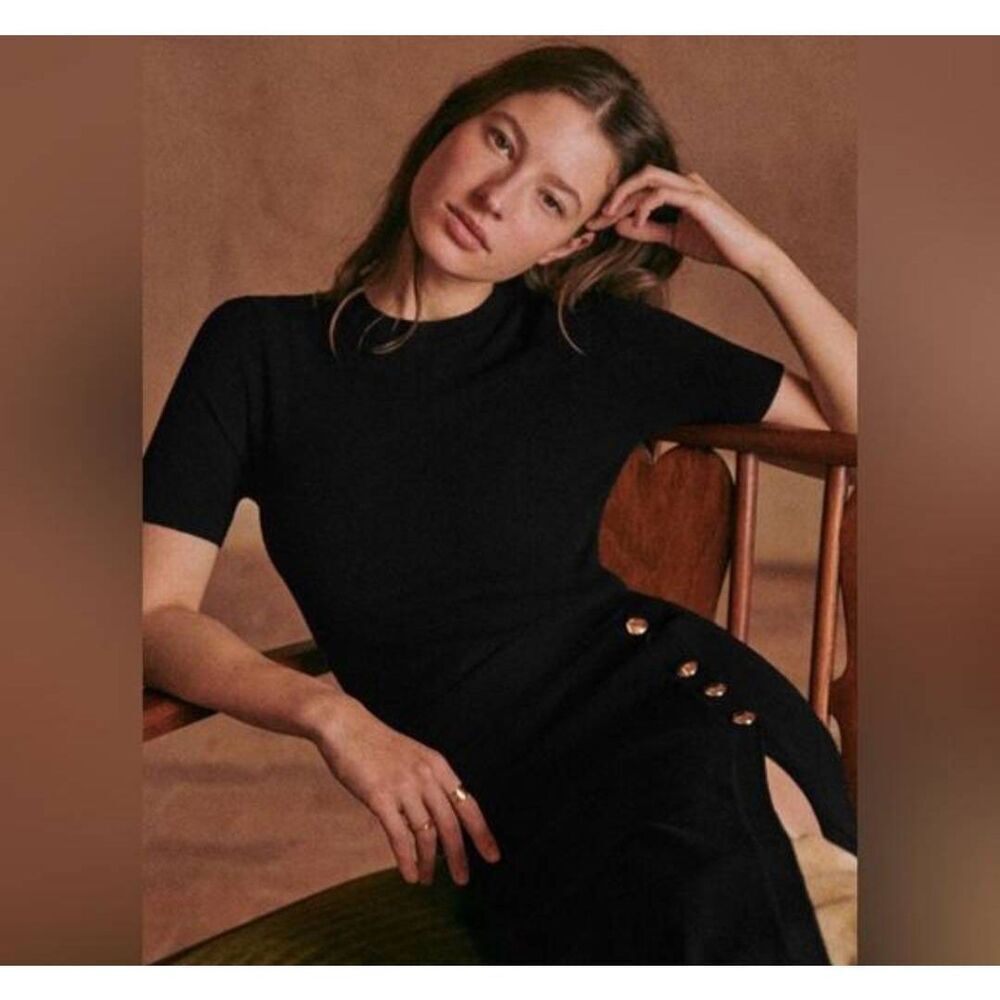 Sezane Elio Jumper In Black Sz XL